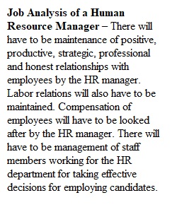 Critical Incident Question 2 - Job Analysis